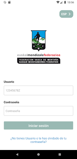 Android application Euskal Mendizale Federazioa screenshort