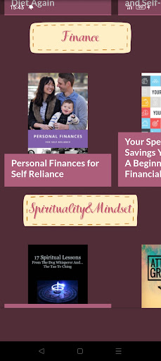 Android application Empower HER e-Books screenshort