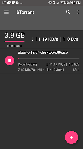 Android application bTorrent screenshort
