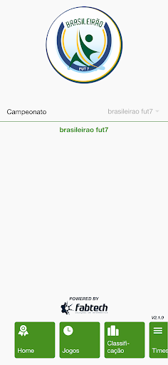 Android application Brasileirão Fut7 screenshort