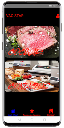 Android application VAC STAR SOUS-VIDE ESP screenshort