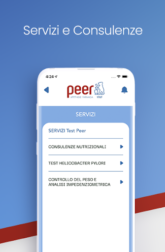 Android application PeerOnline screenshort