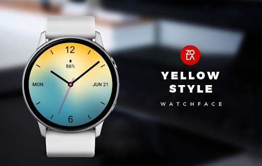 Android application Yellow Style Watch Face screenshort