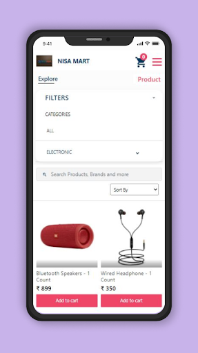 Android application Nisa Mart screenshort