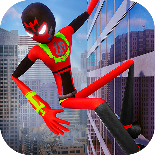 Spider Stickman Rope City Hero