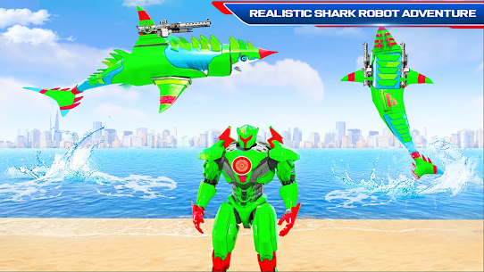 Shark Robot Car Transform Game New Apk 4