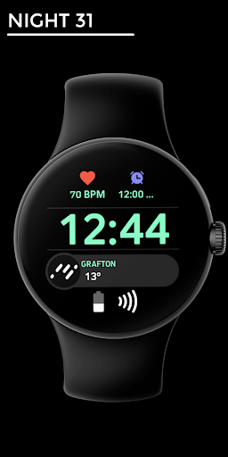 Android application Night 31 - watch face screenshort