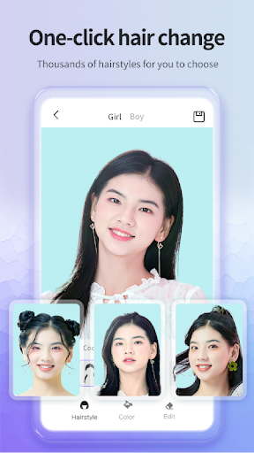 Android application Hair Styler app for Women screenshort
