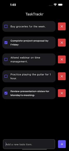 TaskTrackr Screen 2