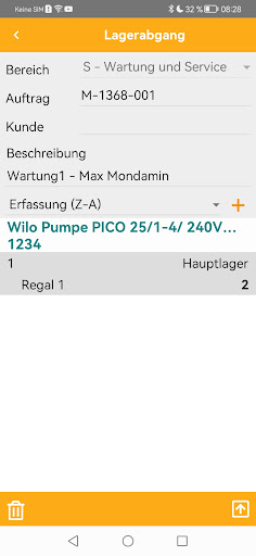 EasyTec mobile Lagerverwaltung Screen 3