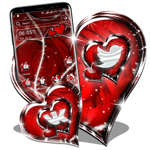 Red Rose Launcher Theme logo