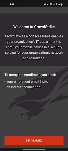 Android application CrowdStrike Falcon screenshort