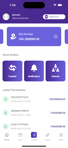 Android application Tresorise: Save. Invest. Rise screenshort