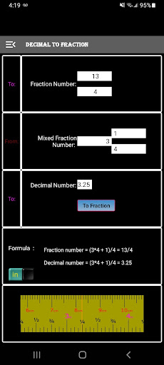 Android application Decimal Fraction Converter screenshort