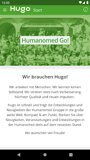 Android application Humanomed Go screenshort