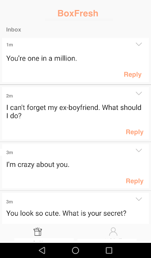 Android application BoxFresh - Anonymous Q&A screenshort