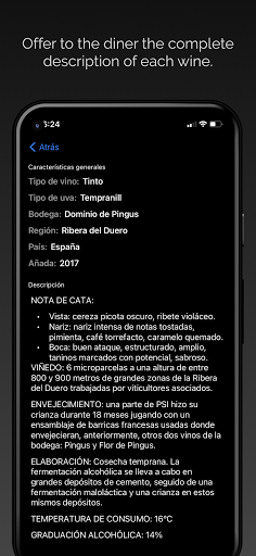 Wine Advisor for restaurants Screen 3