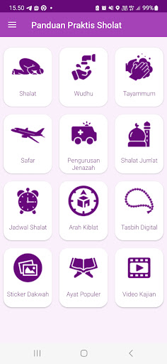 Android application Panduan Praktis Sholat screenshort