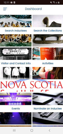 Android application Nova Scotia Sport Hall of Fame screenshort