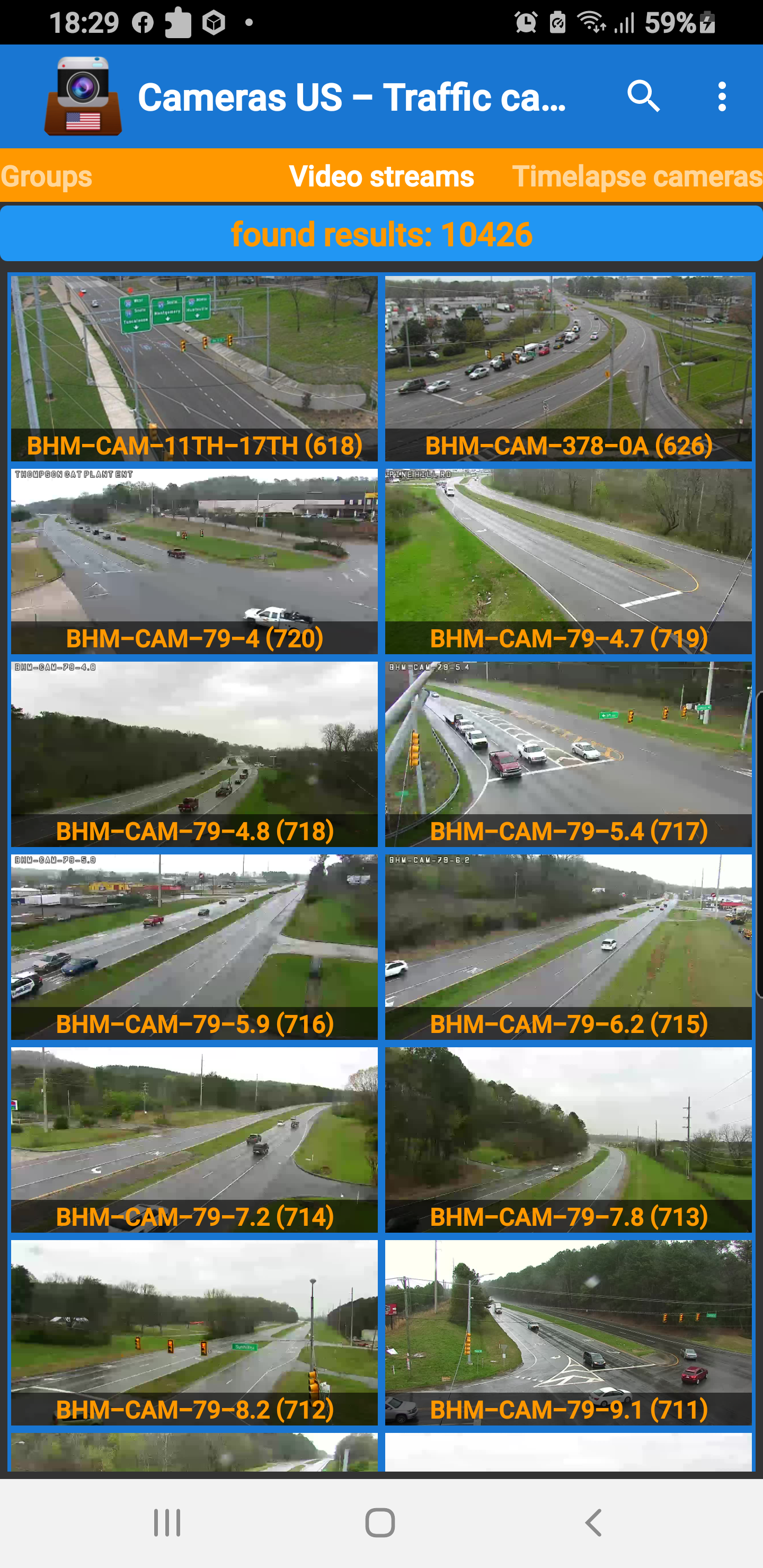 Android application Cameras US - Traffic cams USA screenshort