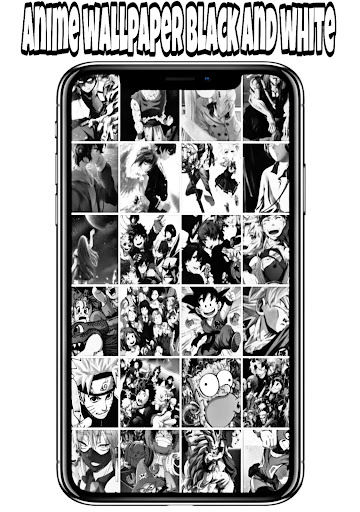 anime wallpaper black and white