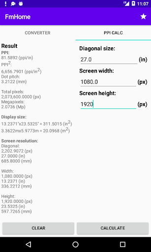 Android application PPI Calc - DPI Converter screenshort