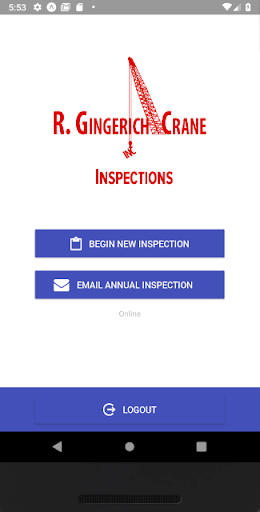 Gingerich Crane Inspections Screen 2