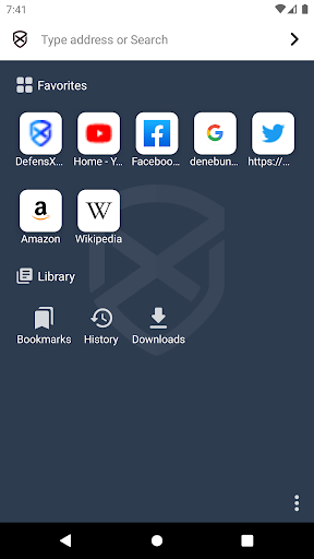 Android application DefensX Browser screenshort