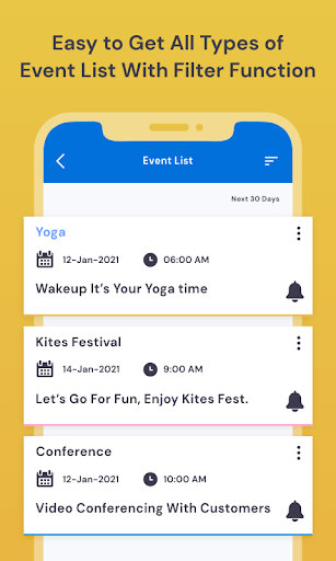 Calendar: Holidays & Reminders Screen 3