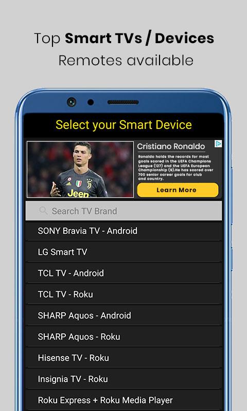 Android application Smart TV Remote Control screenshort