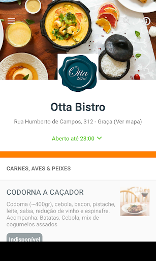 Android application Otta Bistro screenshort