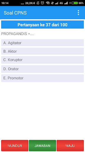 Soal CPNS Screen 2