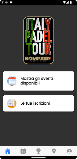 Android application ItalyPadelTour screenshort