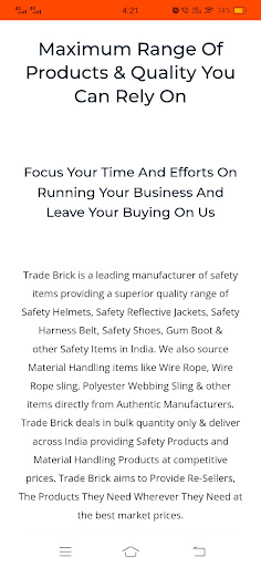 Trade Brick - Industrial Store Screen 3