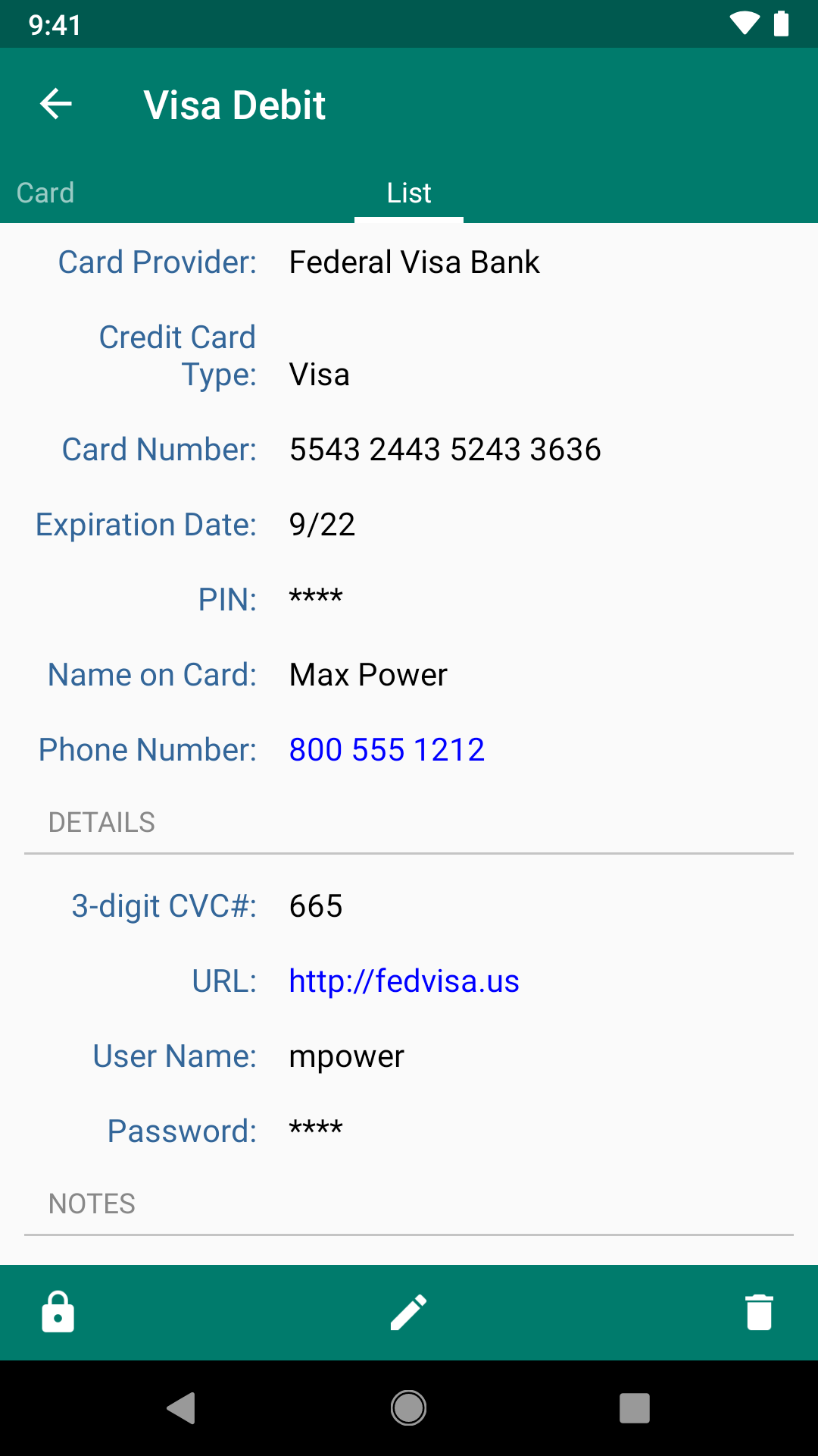 Android application eWallet - Password Manager screenshort