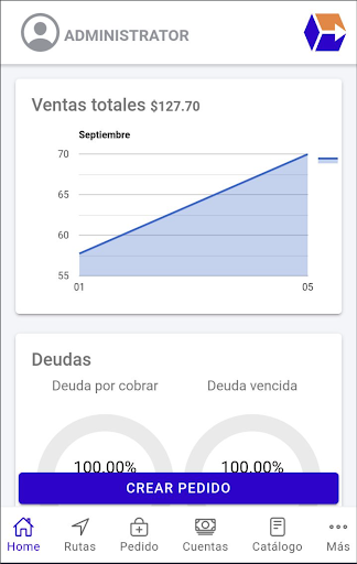 Android application Elipsys Pedidos screenshort