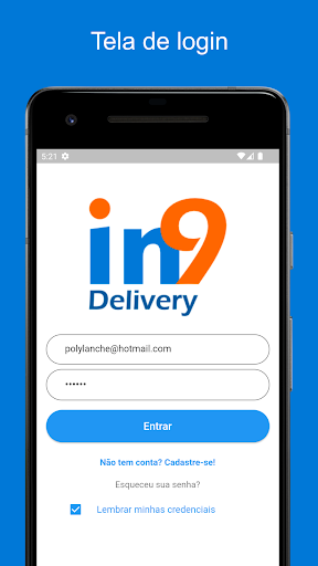 Android application in9 Delivery screenshort