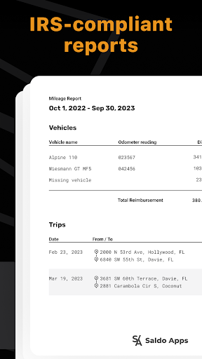 Saldo: Mileage Tracker screenshot 4
