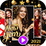 Cover Image of Télécharger New year video status 2021 : new year video maker 2.0.5 APK