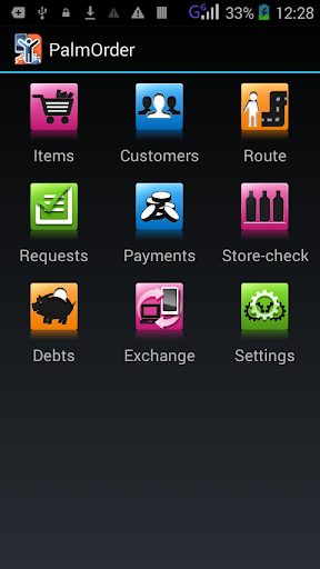 Android application PalmOrder: Pre-selling screenshort