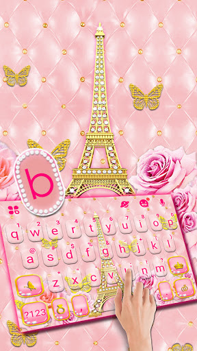 Gold Pink Tower Keyboard Backg Screen 2
