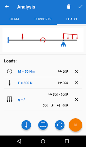 FS Mehanika (Beam Analysis) Screen 3