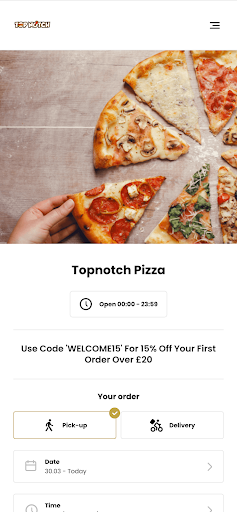 Android application Topnotch Pizza Liverpool screenshort
