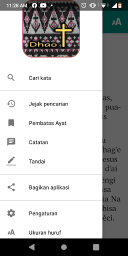 Android application Dhao Bible App screenshort