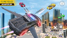 ヘリコプターロボットゲーム | 車飛ぶ警察シミュレータのおすすめ画像1