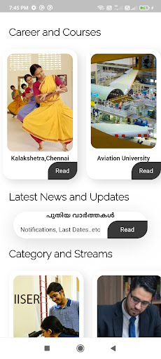 Android application Career Point screenshort