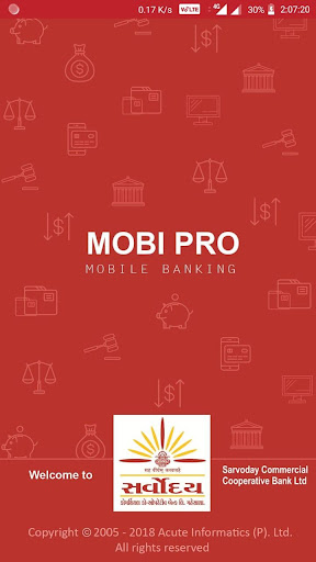 Android application Sarvodaya Commercial co-operat screenshort
