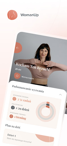 Android application WomanUp: Trening i Zdrowie screenshort