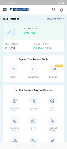 Mutual Funds Karo Screen 3