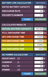 DC Battery Life Calculator - Apps on Play